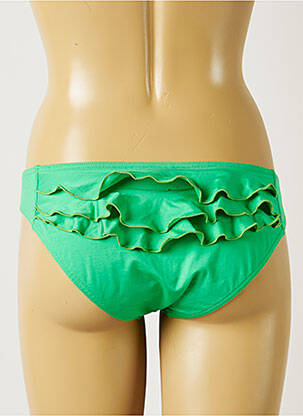 Bas de maillot de bain tissage satiné culotte vert BANANA MOON femme