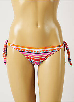 Bas de maillot de bain tissage satiné culotte orange BANANA MOON femme