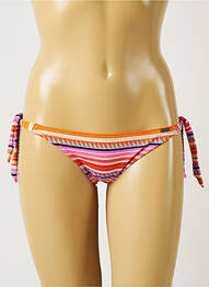Bas de maillot de bain imprimé rayures culotte orange BANANA MOON femme