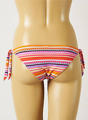 Bas de maillot de bain tissage satiné culotte orange BANANA MOON femme