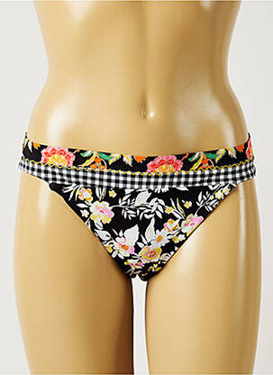 Bas de maillot de bain imprimé fleurs culotte noir BANANA MOON femme