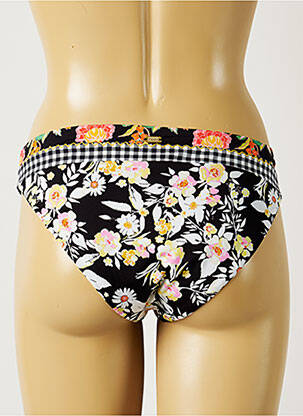 Bas de maillot de bain imprimé fleurs culotte noir BANANA MOON femme