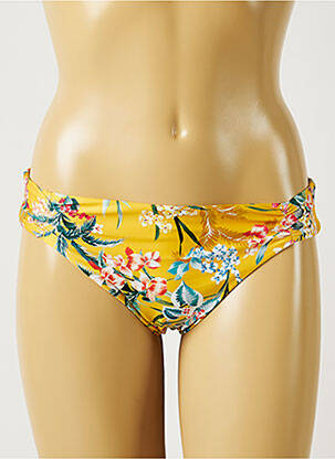 Bas de maillot de bain imprimé fleurs culotte jaune BANANA MOON femme