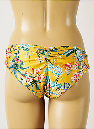 Bas de maillot de bain imprimé fleurs culotte jaune BANANA MOON femme