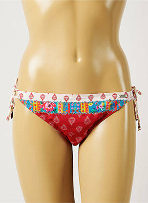 Bas de maillot de bain tissage satiné culotte rouge BANANA MOON femme