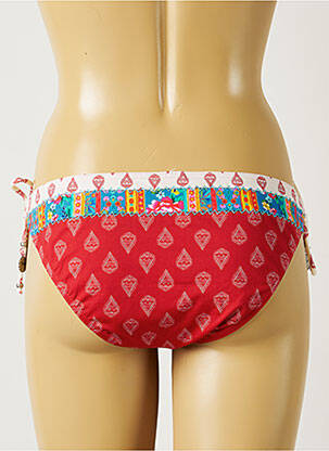 Bas de maillot de bain tissage satiné culotte rouge BANANA MOON femme