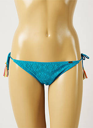Bas de maillot de bain fermeture liens à nouer culotte bleu BANANA MOON femme