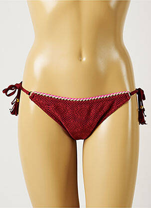 Bas de maillot de bain fermeture liens à nouer culotte marron BANANA MOON femme