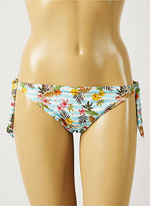 Bas de maillot de bain imprimé fleurs culotte bleu BANANA MOON femme