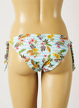 Bas de maillot de bain imprimé fleurs culotte bleu BANANA MOON femme
