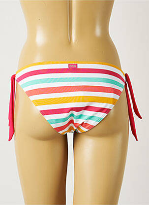 Bas de maillot de bain imprimé rayures bikini blanc BANANA MOON femme