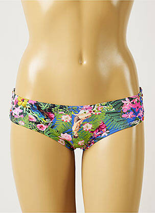 Bas de maillot de bain imprimé fleurs shorty bleu BANANA MOON femme