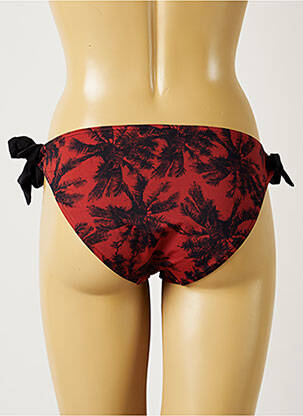 Bas de maillot de bain imprimé tie and dye bikini rouge BANANA MOON femme