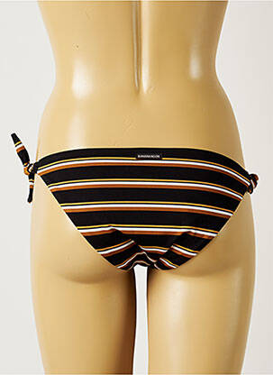 Bas de maillot de bain effet matière satinée bikini noir BANANA MOON femme