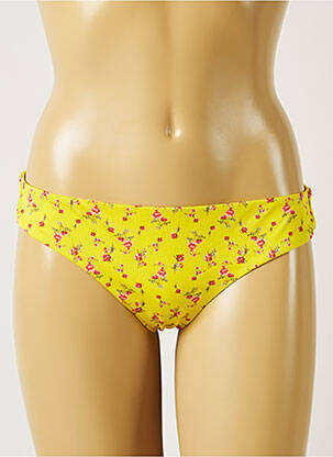 Bas de maillot de bain imprimé fleurs culotte jaune BANANA MOON femme
