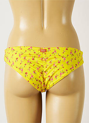 Bas de maillot de bain imprimé fleurs culotte jaune BANANA MOON femme