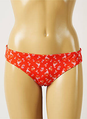 Bas de maillot de bain imprimé fleurs culotte orange BANANA MOON femme