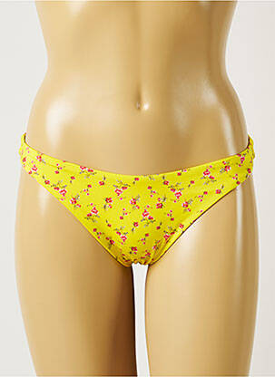 Bas de maillot de bain imprimé fleurs culotte jaune BANANA MOON femme