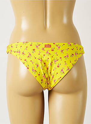 Bas de maillot de bain imprimé fleurs culotte jaune BANANA MOON femme