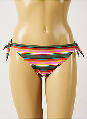 Bas de maillot de bain imprimé rayures bikini vert BANANA MOON femme