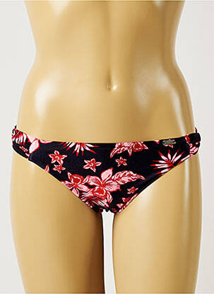 Bas de maillot de bain imprimé fleurs culotte noir BANANA MOON femme