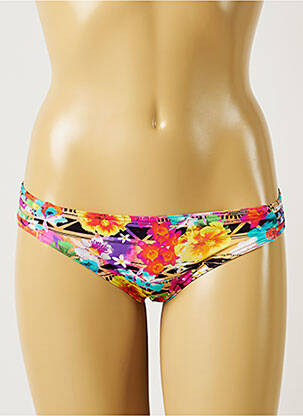 Bas de maillot de bain imprimé fleurs culotte rose BANANA MOON femme
