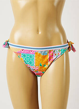 Bas de maillot de bain imprimé fleurs bikini orange BANANA MOON femme