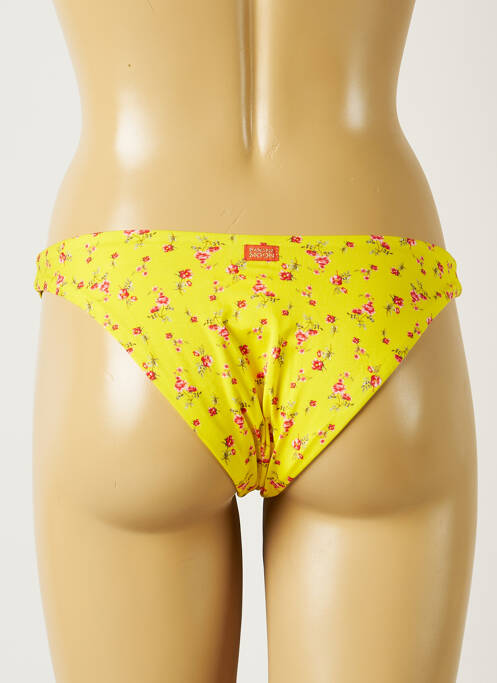 Bas de maillot de bain imprimé fleurs culotte jaune BANANA MOON femme