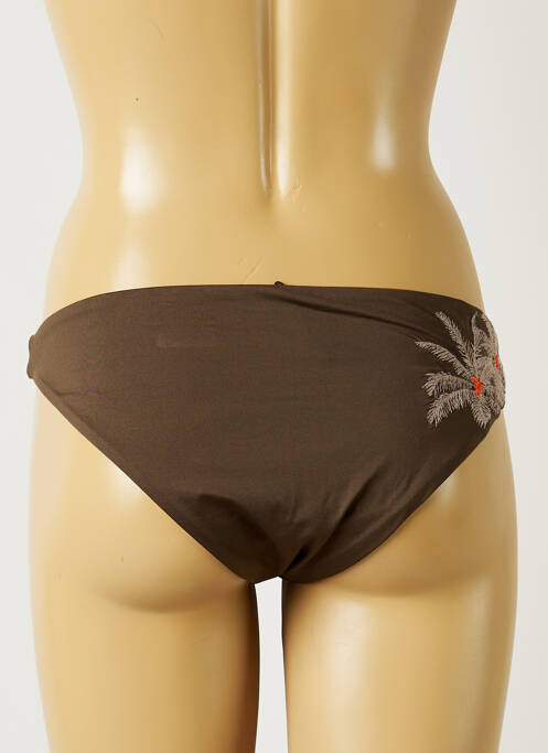 Maillot de bain maternité effet matière satinée vert BANANA MOON femme