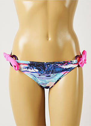 Bas de maillot de bain imprimé tie and dye bikini bleu BANANA MOON femme