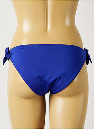 Bas de maillot de bain effet matière satinée bikini bleu BANANA MOON femme