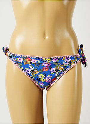 Bas de maillot de bain imprimé tie and dye bikini bleu BANANA MOON femme