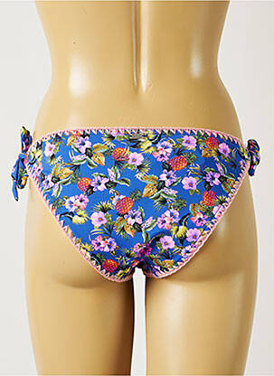 Bas de maillot de bain imprimé tie and dye bikini bleu BANANA MOON femme