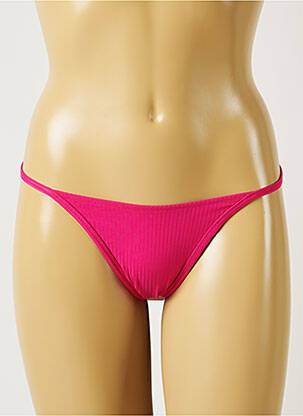 Bas de maillot de bain effet matière satinée bikini rose BANANA MOON femme