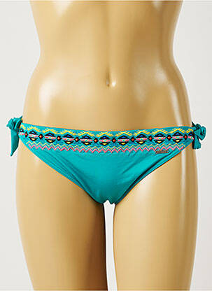 Bas de maillot de bain effet matière satinée bikini bleu BANANA MOON femme