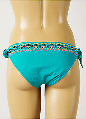 Bas de maillot de bain effet matière satinée bikini bleu BANANA MOON femme