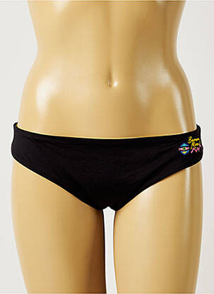 Bas de maillot de bain effet matière satinée culotte noir BANANA MOON femme
