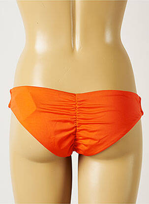 Bas de maillot de bain effet matière satinée culotte orange BANANA MOON femme