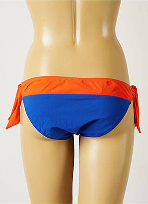 Bas de maillot de bain effet matière satinée bikini bleu BANANA MOON femme
