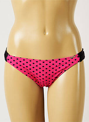 Bas de maillot de bain effet matière satinée bikini rose BANANA MOON femme