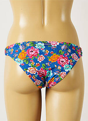 Bas de maillot de bain imprimé fleurs culotte bleu BANANA MOON femme