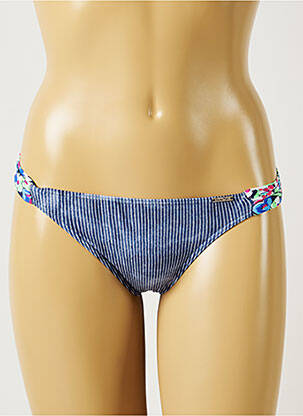Bas de maillot de bain imprimé rayures bikini bleu BANANA MOON femme