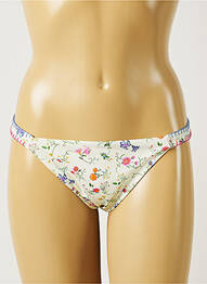 Bas de maillot de bain imprimé fleurs bikini beige BANANA MOON femme