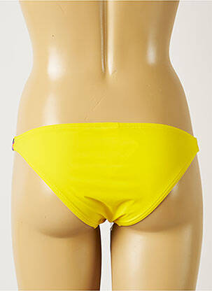 Bas de maillot de bain effet matière satinée bikini jaune BANANA MOON femme