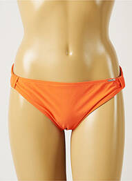 Bas de maillot de bain effet matière satinée culotte orange BANANA MOON femme