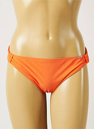 Bas de maillot de bain effet matière satinée culotte orange BANANA MOON femme