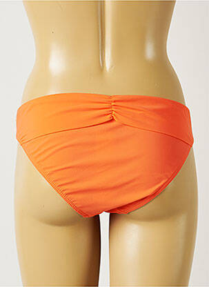 Bas de maillot de bain effet matière satinée culotte orange BANANA MOON femme