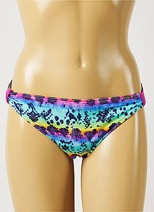 Bas de maillot de bain imprimé fantaisie culotte bleu BANANA MOON femme