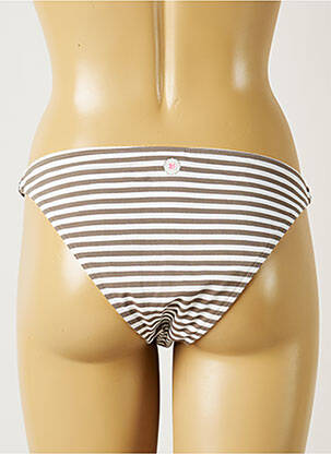 Bas de maillot de bain effet matière satinée bikini blanc BANANA MOON femme
