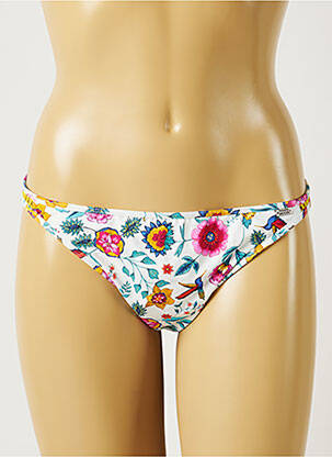 Bas de maillot de bain imprimé fleurs bikini blanc BANANA MOON femme